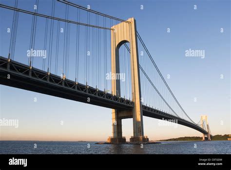 Usa New York State New York City Manhattan Verrazano Narrows Bridge