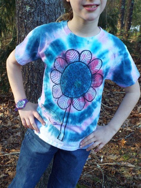 Girls Flower Shirt Tie Dye Flower Tshirt Kids Small Tie Dye Shirt