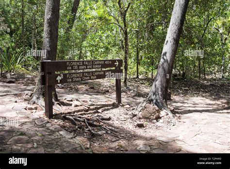 Florence Falls Trail Marker In The Bushland At Litchfield National Park