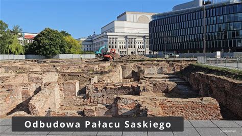 Warszawa Warsaw Odbudowa Pałacu Saskiego i Pałacu Brühla Brühl