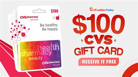 Free 100 CVS Gift Card GetFreebiesToday