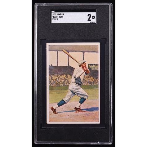 Babe Ruth 1932 Sanella Margarine Type 2 Sanella At Bottom 83B SGC 2 Pristine Auction