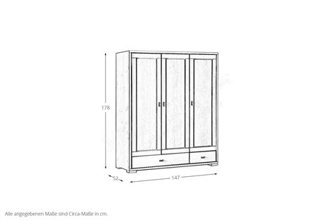 Wohnglücklich Vita Holzschrank weiß 3 türig Möbel Letz Ihr Online Shop