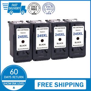 4 Pack Black Ink Cartridge PG 245XL For Canon PIXMA TS3120 TS3122 ...