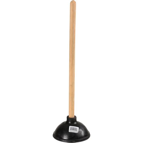 kendik rubber toilet plunger  wood handle clears toilets sinks
