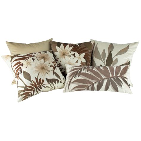 Jogo De Almofadas Floral Nude Luisa Decor