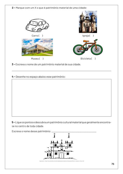 Atividades Sobre Patrimônio Histórico E Cultural 3 Ano