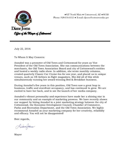 Letter To The Mayor Template