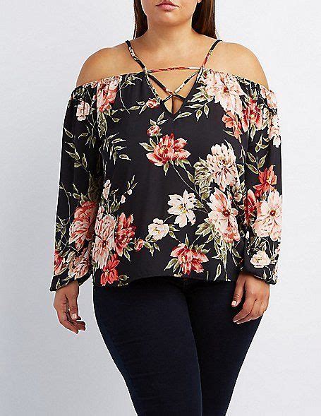 Plus Size Floral Cold Shoulder Top Fat Fashion Curvy Fashion Plus Size Fashion Fitness