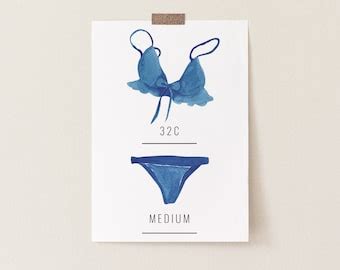 Lingerie Insert Card Bride S Measurements Card Printable Etsy