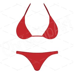 Bikini SVG PNG Red Bikini Sublimation Bikini Top Bikini