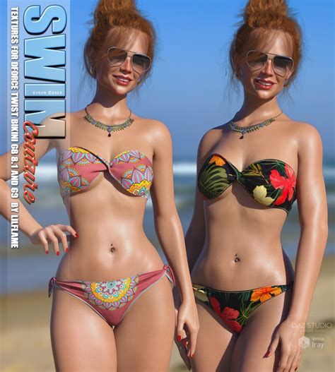 SWIM Couture Textures For Twist Bikini Daz 3D