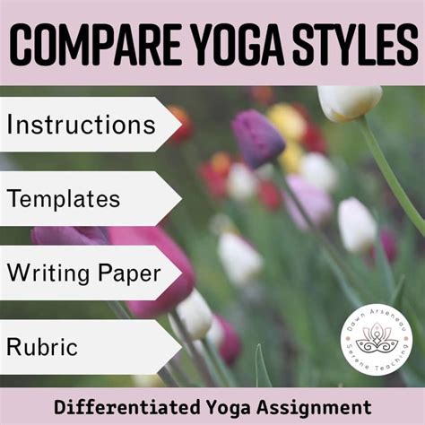 Differentiated Compare & Contrast Yoga Assignment | Styles of Yoga Activity