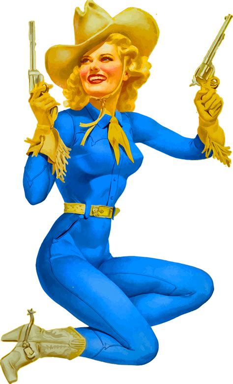 Clipart Of A Sexy Brunette White Cowgirl Pinup Woman Wearing Chaps