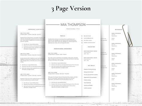 Sleek And Simple Cv Template For English Job Applications English Cv