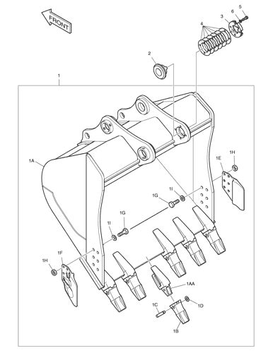 BUCKET ASS Y 1 5 DX300LC Doosan Parts Catalog Online