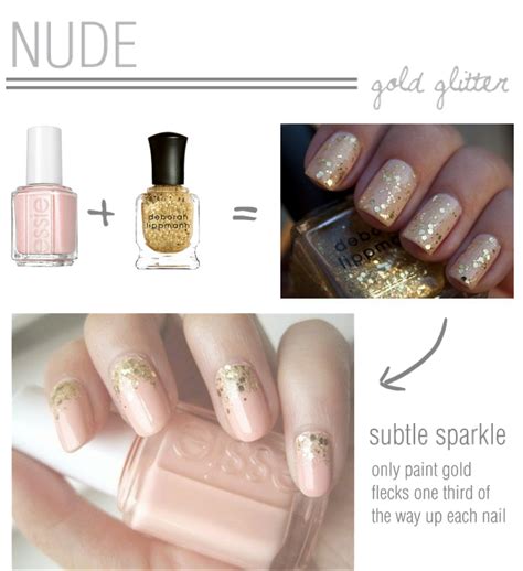 Diy Nude Nails With A Touch Of Sparkle