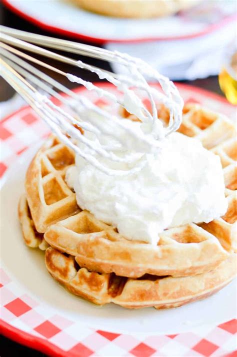 Easy And Fluffy Belgian Waffles Recipe Something Swanky