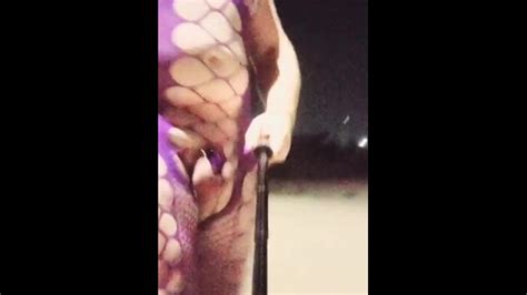 Extremely Risky Public Night Walk In Chastity And Lingerie