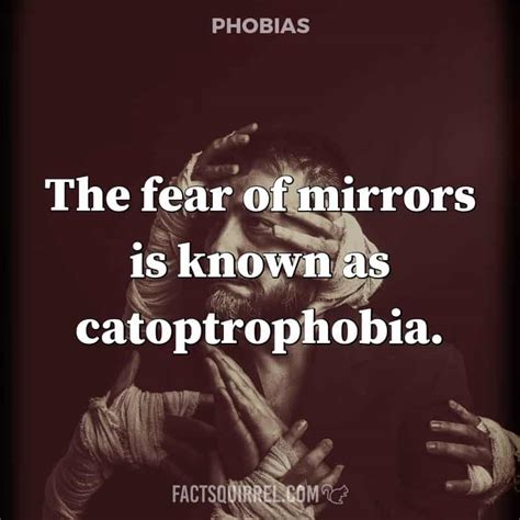 The fear of mirrors is known as catoptrophobia - Fact Squirrel