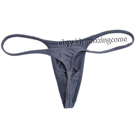 Mens Shiny Micro Thongs Underwear Sexy Guy Swimwear Bikini Pants String Tangas Ebay