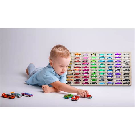 Półka na Autka Resoraki Auta typu Hot Wheels 80 KRUZZEL szary Dziecko Dom i Ogród Meble