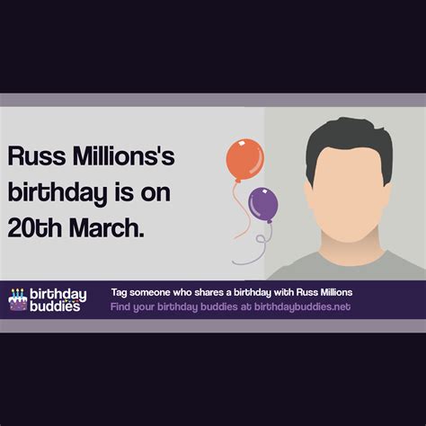 Russ Millions's birthday is 20th March 1996
