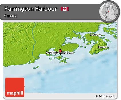 Free Physical Panoramic Map of Harrington Harbour