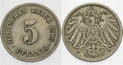 Kleinm Nzen Kaiserreich Pfennig F Grosser Adler Sehr Sch N Ma