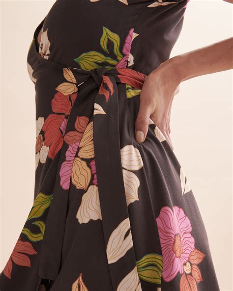 Billabong Hot Tropics Mini Wrap Dress Flowers Bikini Village