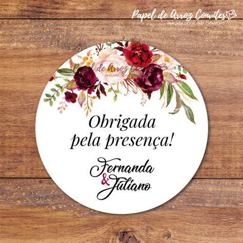 Linha Floral Marsala De Casamento Papel De Arroz Convites