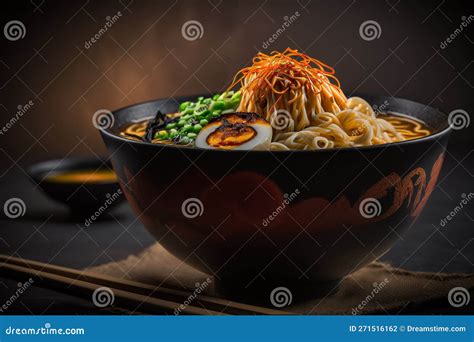 Hot Steaming Ramen In A Bowl Generative AI Stock Illustration Illustration Of Steam Instant