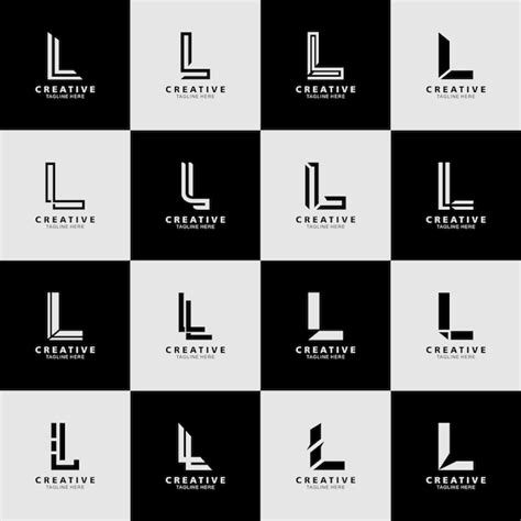 Premium Vector | Letter l logo vector collection