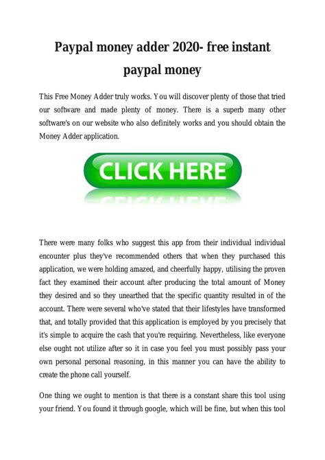 Paypal money adder 2020- free instant paypal money.pdf | DocDroid