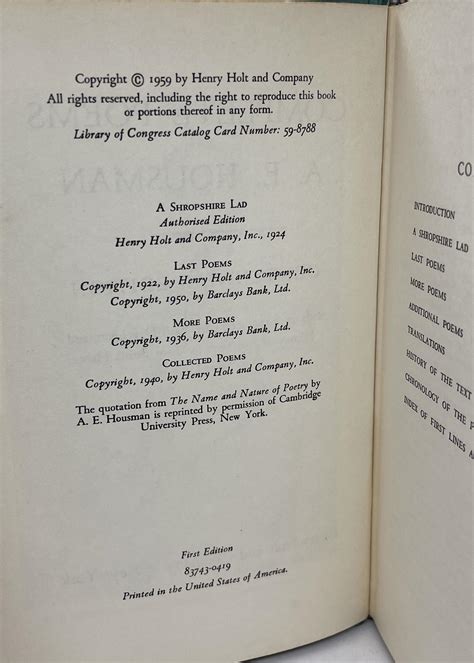 A Shropshire Lad And Other Poems The Collected Poems Of Ae Housman Penguin Classics 6