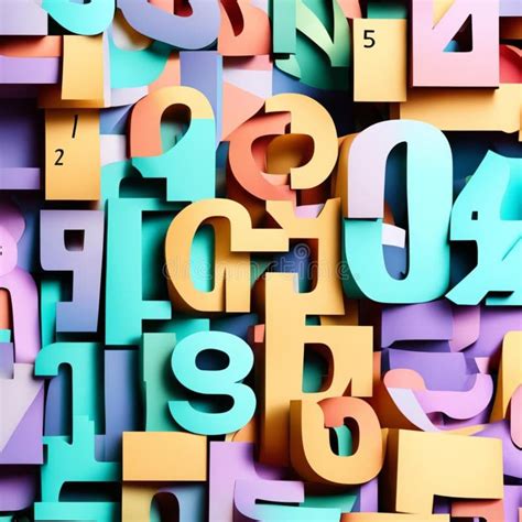 A Pile of Colorful Paper Notes with Numbers and Punctuation Marks ...