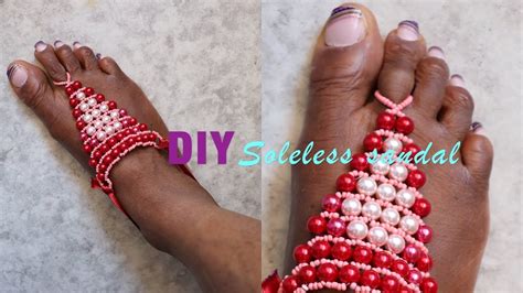 DIY Beaded Barefoot Sandal Soleless Sandal 34 YouTube