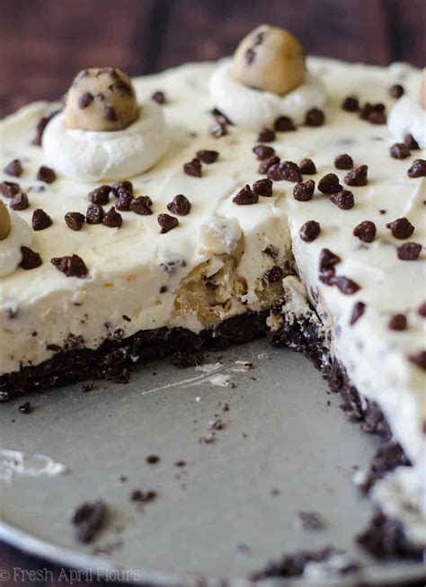 No Bake Chocolate Chip Cookie Dough Pie