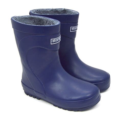 Fleeced Original Kids Gumboots In Navy • By Stormur • Wellies Online