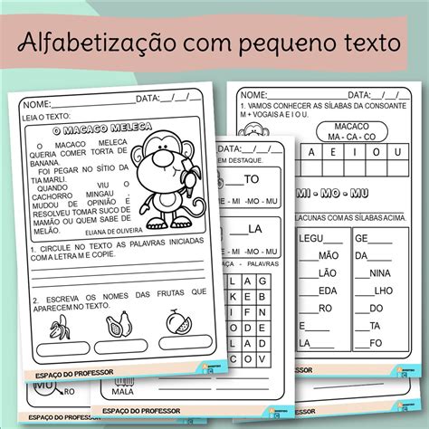 Texto Pequeno Para Alfabetização Com Interpretação - 7