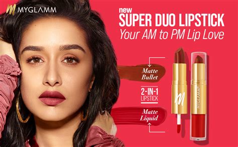 Buy MyGlamm Super Duo Lipstick Spicy Nude Nude Brown Shade Long Lasting Highly Pigmented