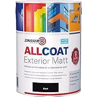 Zinsser Allcoat Exterior Wb Matt Finish Lt Black Or White Black