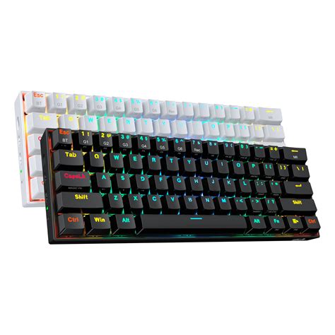 Redragon K530 60% RGB Black & White Wireless Mechanical Keyboard Bundl ...