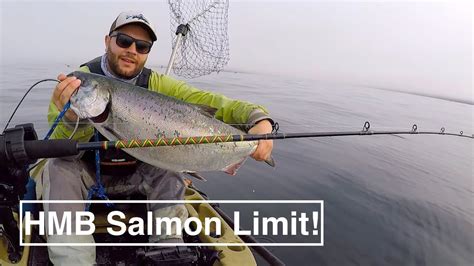 Limit Of Nice King Salmon On The Kayak Half Moon Bay Youtube