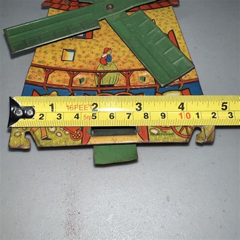 Dutch Mill Tin Litho Sand Toy Windmill May Attach To Bucket Pail Rare Ebay