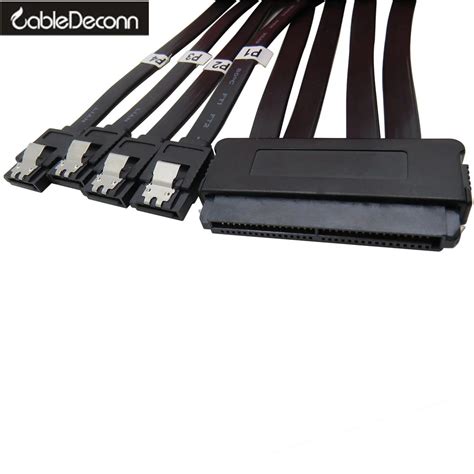 50CM BK SAS 32 Pin SFF 8484 to 4 x 7 Pin Internal SAS Cable Serial ...