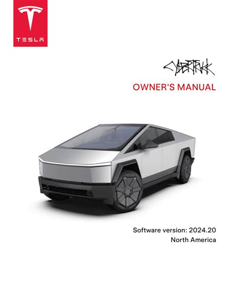 2024 Tesla Cybertruck Owners Manual Pdf 291 Pages