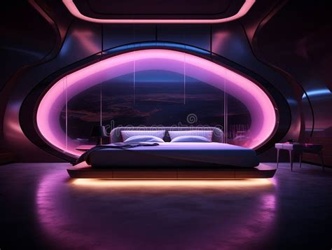 Interior Of A Futuristic Luxury Modern Bedroom Design Architecture