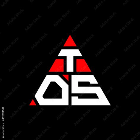 tos triangle letter logo design  triangle shape tos triangle logo