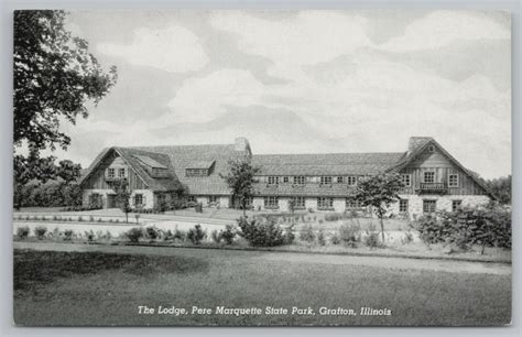 Hotel Resort The Lodge Pere Marquette State Park Grafton Il Vintage